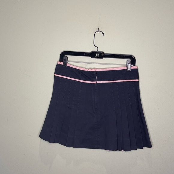 Marc Jacobs navy and light pink pleated skirt, size 2 - Picture 2 of 6